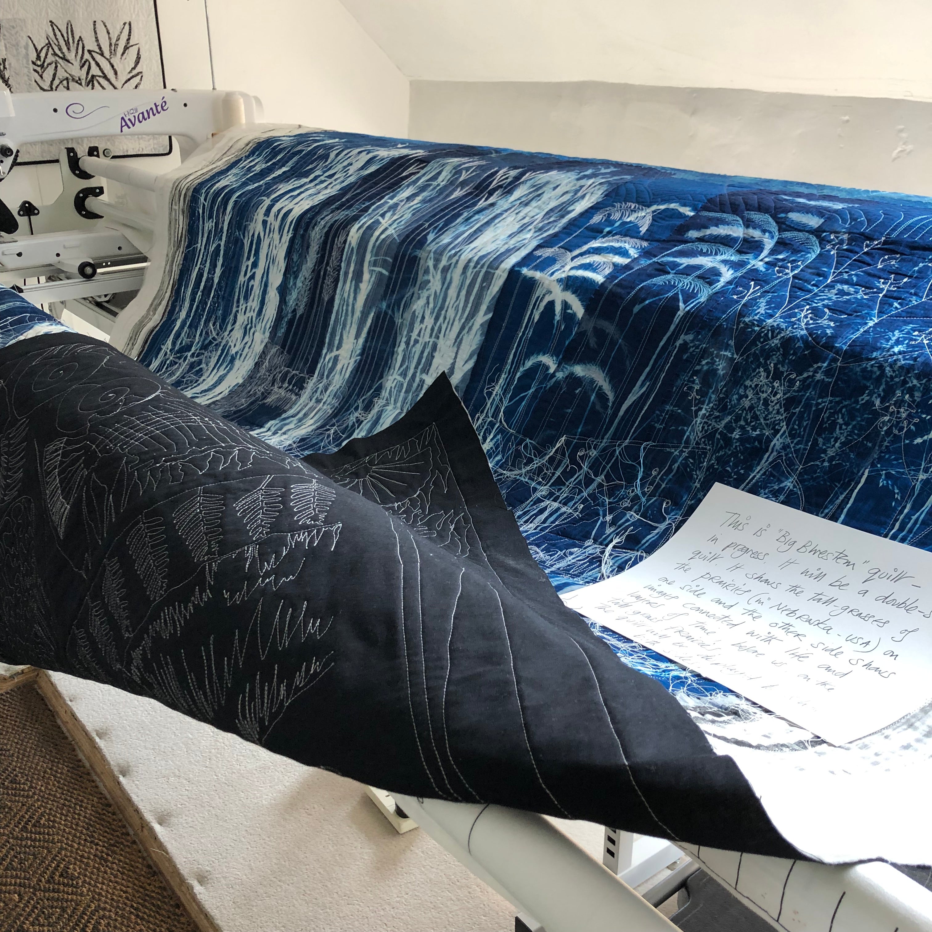 ‘Big Bluestem’ quilt, Second report from Pauline Burbidge