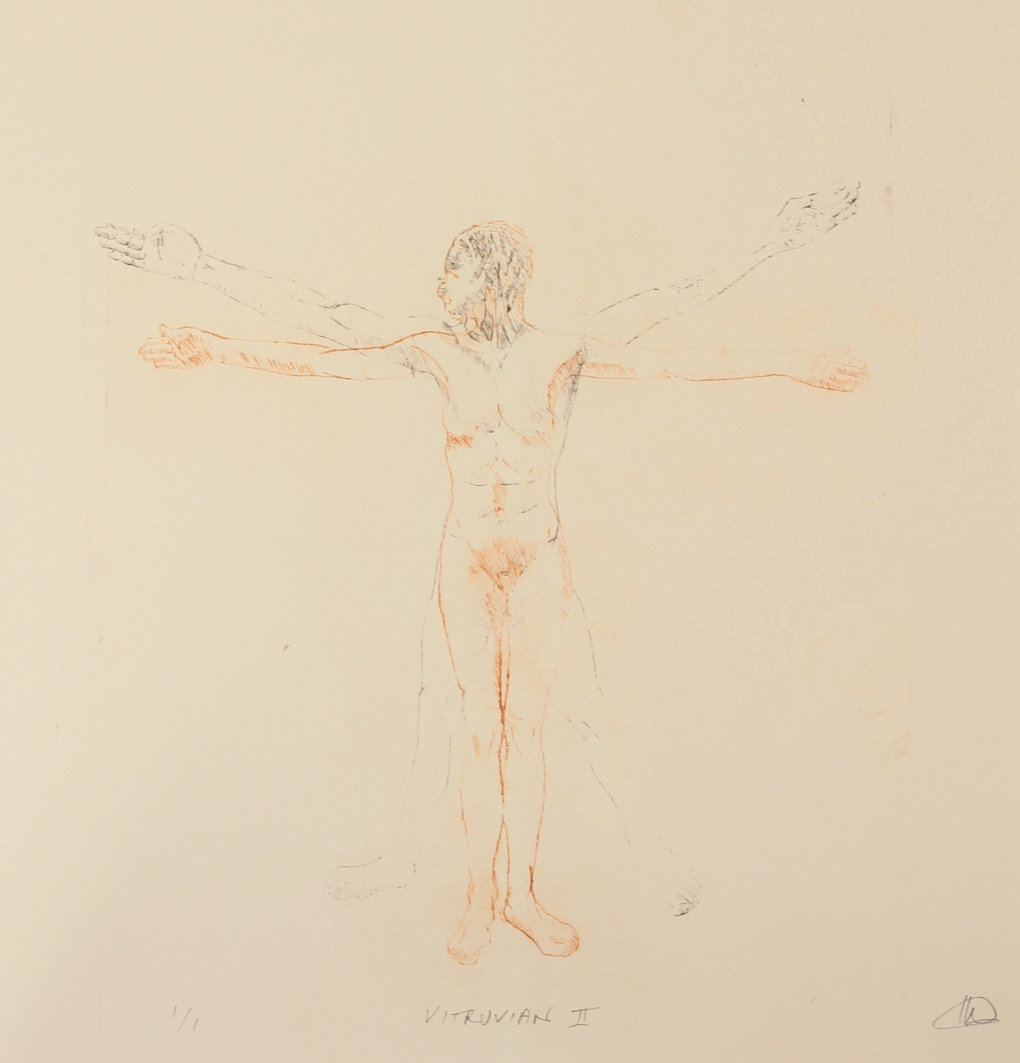 Ian Wolter - Vitruvian Signed Etching